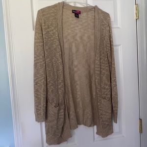 Tan cardigan. Size medium.